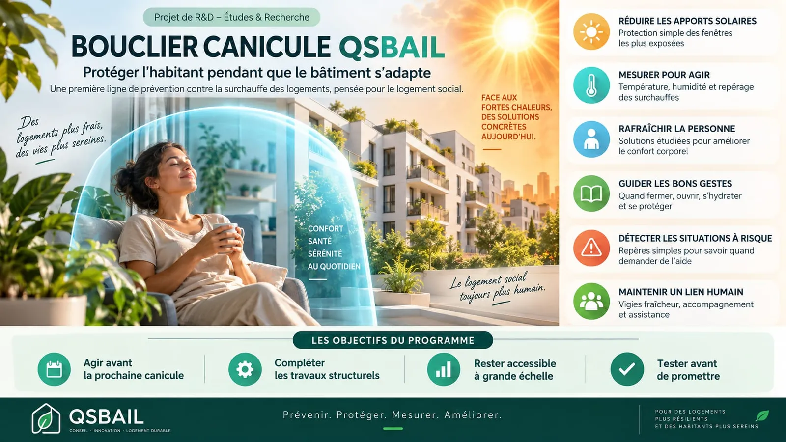 Bouclier Canicule QSBAIL : une première ligne de prévention contre la surchauffe des logements, pensée pour le logement social