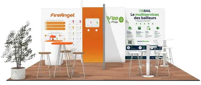 Stand D85 partagé au Congrès Hlm 2026 : FireAngel, VIPP & Philippe et QSBAIL « Le multiservices des bailleurs »